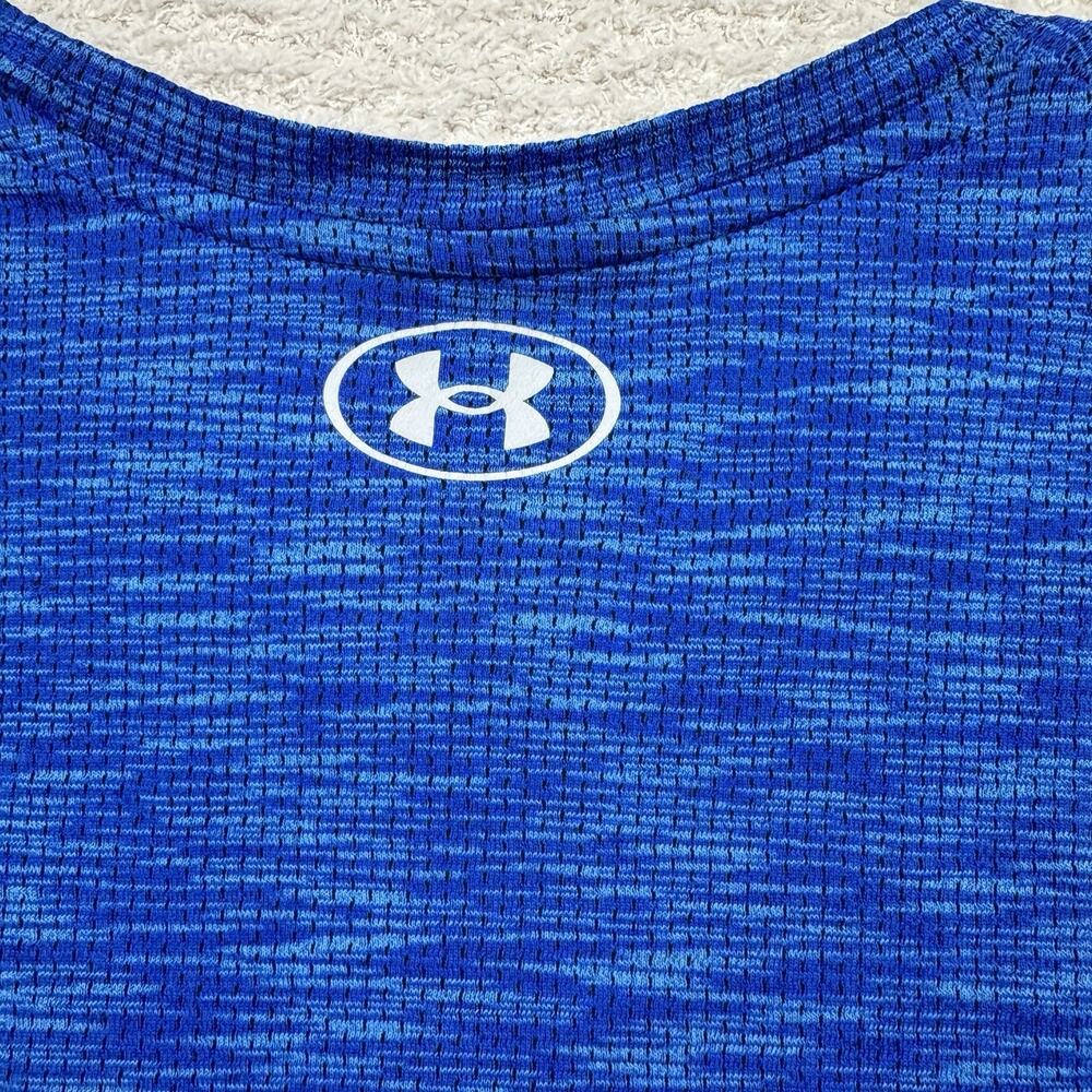 Under Armour The Seamless Tee Men's Sz M Blue Fitted Crew Neck T-Shirt Athletic - Picture 8 of 8